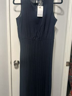 DRESSTELLS Women's Navy Midi Dress